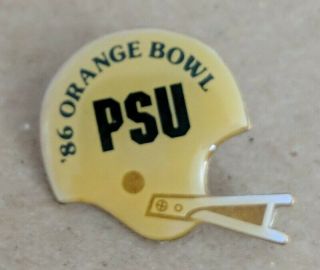 Vintage Penn State Football Pin 1986 Orange Bowl Vs Oklahoma
