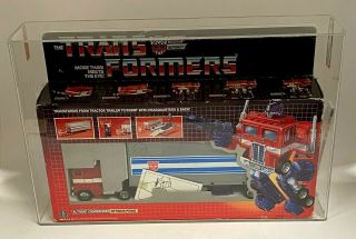 1984 Hasbro Transformers Series 1 Optimus Prime Box Afa 70 Ex,