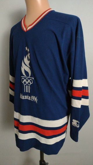 Vintage Starter 1996 US Olympic Team Hockey Jersey Mens M 2