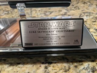 Star Wars Master Replicas Luke Skywalker Elite Edition Lightsaber 346/1000 4