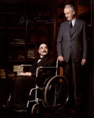 Poirot 8x10 Tv Drama Photo Signed By Hugh Fraser As Captain Hastings