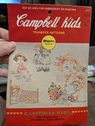 Vogart Campbell’s Kids Transfer Patterns 4105 For Embroidery/painting