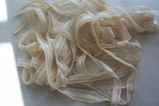 Vintage French Insertion Lace Trim 2 Yards,  For Antique German Bisque Doll