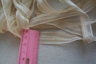 Vintage French Insertion lace trim 2 yards,  for Antique German Bisque Doll 2