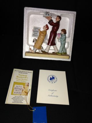 Norman Rockwell The American Family HAPPY BIRTHDAY,  DEAR MOTHER w/box,  cert. 2