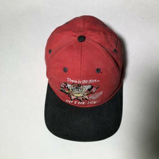 Vintage 1997 NHL Taz Detroit Red Wings No on the Ice Snapback Hat 3