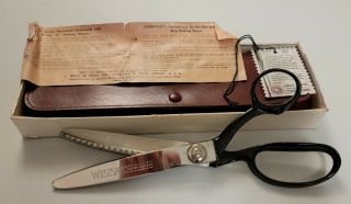 Wiss Pinking Shears Scissors Vintage Model C With Tag And Case