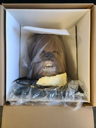 1996 Star Wars Life - Size Chewbacca Head Bust Illusive Concepts Limited Undisplay