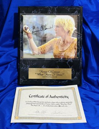 Rare Xena Signed Plaque Ltd Ed “what Have I Done?” Le 11 Of 100 No Chakram Prop