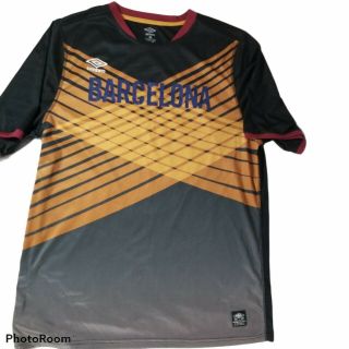 Umbro Mens Xl Barcelona Futbol Soccer Jersey Shirt Short Sleeve 100 Polyester
