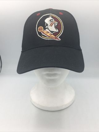 Fsu Florida State Seminoles Black Adjustable Hat Cap Captivating Headwear