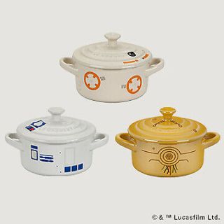 Le Creuset Star Wars 2019 R2 - D2,  C - 3PO,  BB - 8 mini cocotte set of 3 rare 4