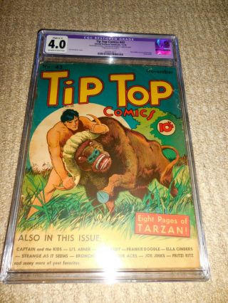 1939 United Features Syndicate Tip Top Comics 43 Tarzan Cgc 4.  0 Vg
