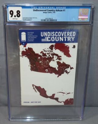Undiscovered Country Ashcan 1 (scott Snyder,  Charles Soule) Cgc 9.  8 Image 2019