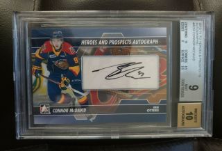 2013 - 14 Connor Mcdavid Itg Auto Rc Graded Bgs 9 With 10 Auto