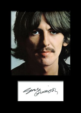 George Harrison 1 Signed A5 Mounted Photo Print (reprint) - Delivery