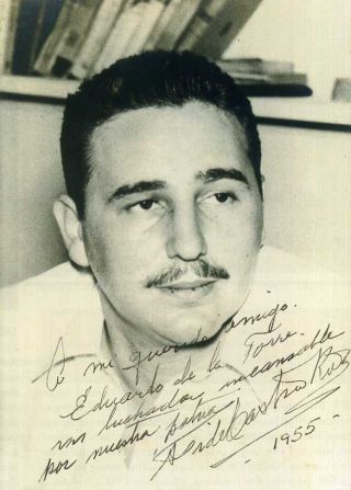 Fidel Castro Signed Photograph - Politician Cuba Leader / President - Preprint