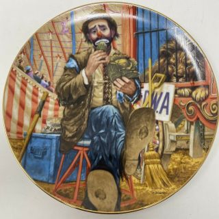 Royal Manor Porcelain Emmett Kelly Greatest Clowns Of The Circus Collector Plate