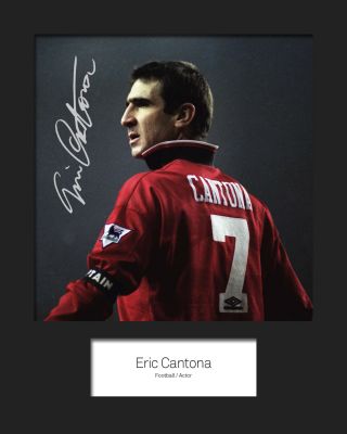 Eric Cantona (manchester Utd) 1 Signed 10x8 Mounted Photo Print - Del