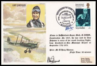 Group Captain R.  E.  Bain Signed Amy Johnson Historic Aviators Raf Cover