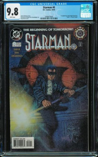 Starman 0 Cgc 9.  8 White 1st Jack Knight Dc Comics Cw Stargirl