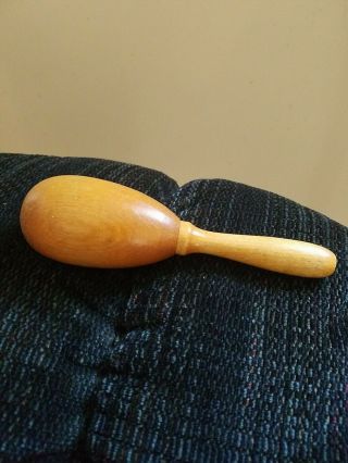 Antique Vintage Wood Sewing Egg Shaped Darning Tool Nicely Turned