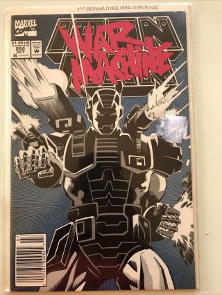 Iron Man 282 1st Appearance War Machine Marvel Comics Newsstand Shape