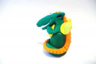 THIMBLE HANDCRAFTED WOOD & POLYMER CLAY K LNATX ' 83 ADORABLE DRAGON 3
