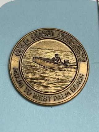 West Palm Beach Florida Gold Coast Marathon Coin Token Outboard Boat Race 44.  26