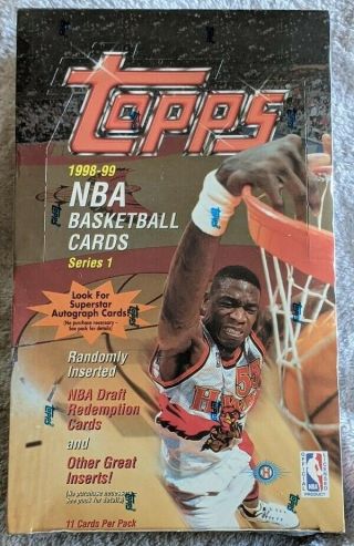 1998 / 1999 Topps Basketball Series 1 Factory Hobby Box Possible Jordan