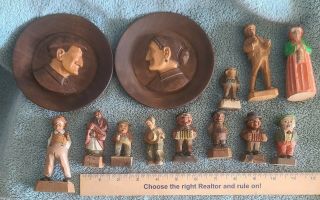Anri,  Black Forest,  And Italian Wood Carvings & Figurines