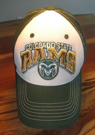 Colorado State Rams Men’s Baseball Cap,  Green,  Top Of World,  Strapback,  Euc