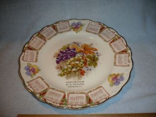 Compliments Of W.  D.  Weaver Andreas Pa 1909 Calendar Plate