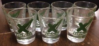 Vintage Set Excalibur Nightclub Chicago Shot Glass Bar Pub Club Dearborn Ontario
