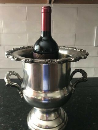Vintage Silverplate Champagne Ice Bucket Oneida Silver Urn Wine Chiller Cooler