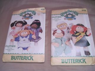 Butterick Cabbage Patch Kids Doll Clothes Patterns 3728 &6934 Girl Scout - Doc