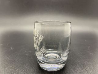 Pre Prohibition Etched Shot Glass Mammoth Cave Whiskey Kentucky 2