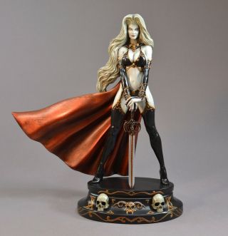 Cs Moore Studio And Chaos Comics Lady Death White Faux Bronze Statue Pps Of 200