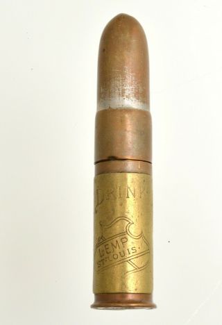 1897 Patent Bullet Corkscrew - Drink Lemp St.  Louis (brewery / Beer)
