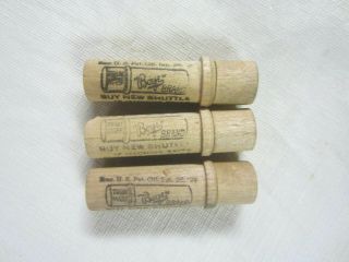 3 Vintage Boye Needle Company Wooden Needle Holder With Needles 6 Cases
