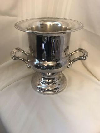 Vtg Oneida Silver Plate Champagne Ice Bucket Double Handled Classic Trophy 10 "