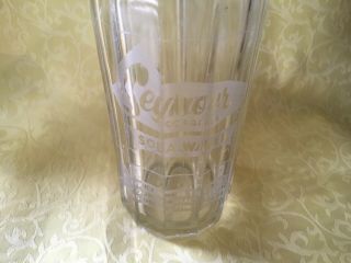 Antique Seymour Cordials Soda Siphon”glass Etched Bottle Preloved