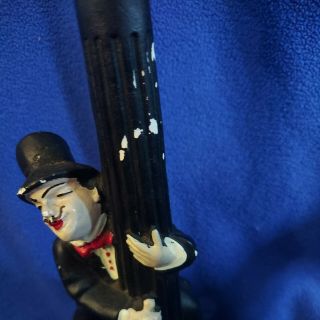 vintage Charlie Chaplin bar lamp chalkware hobo light drunk leaning post 19 inch 3