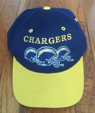 Vintage 1980’s La (san Diego) Chargers Helmets Team Nfl Embroidered Snapback Hat