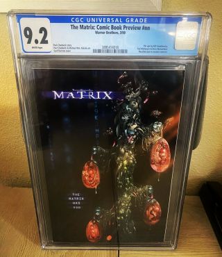 Matrix: Comic Book Preview Nn Cgc 9.  2 Rare Recalled Issue.  Movie Coming