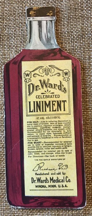 Vintage Dr Ward ' s Liniment / Cough Syrup Sewing Mending Kit Winona Minnesota MN 3