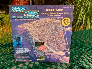 1994 Star Trek The Next Generation Tng Borg Cube Ship Playmates 6158 Open Box