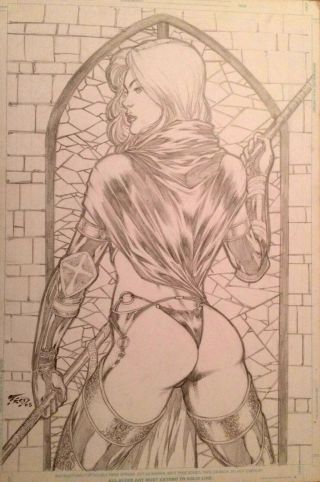 Magdalena by Fred Benes - Comic Art Drawing Illustration Top Cow 11x17 2