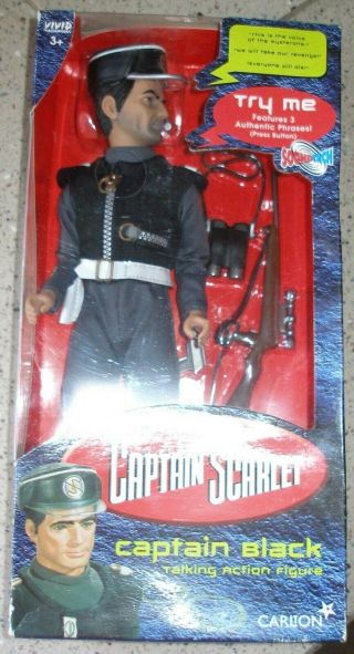 2001 Vivid Imaginations : Captain Scarlet - 12 " Captain Black Talking Fig.