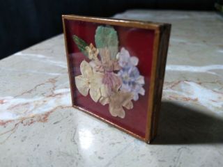 Vintage Real Pressed Flower Art Framed Magnet